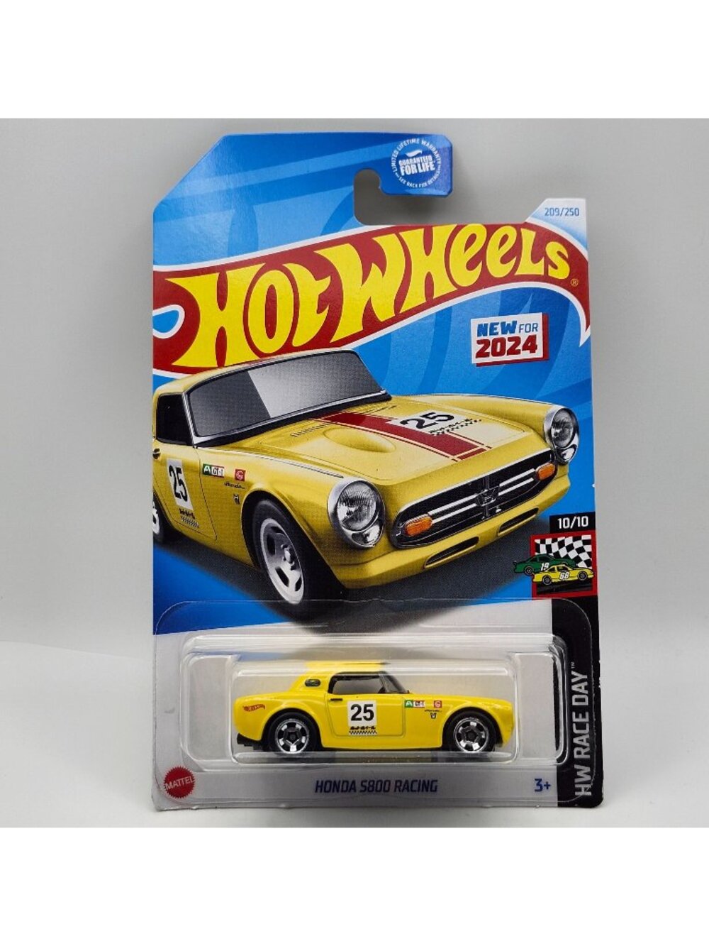 Hot Wheels Honda S800 Racing Yellow 2024 HW Race Day 10/10 209/250